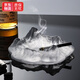 鹿珊伍玻璃煙灰缸辦公室創(chuàng  )意個(gè)性煙缸家用灰缸高級感客廳輕奢防灰飛擺件 冰川煙灰缸【沉穩灰】