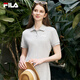 FILA 斐樂女士連衣裙2025年夏季美式復(fù)古純色經(jīng)典顯瘦POLO領(lǐng)裙子 中色花灰-MG M 165/84A/M