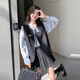 衣典零一（LEDIALYI）學(xué)院風(fēng)馬甲套裝裙女春季2025新款高級感穿搭洋氣質(zhì)百褶短裙三件套 三件套 S 【建議96-110斤】