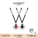 GATMEET平安扣項鏈999足銀轉(zhuǎn)運珠情侶款新中式男女編繩鏈送女友生日禮物 相思豆平安扣項鏈 1對