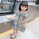 金布?。↗INBUDING）夏季女童連衣裙適合可愛(ài)女寶寶穿的新款洋氣裙子中小童兒童小雛 黃色 碎花連衣裙 110 適合身高100左右