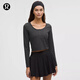 lululemon丨Rulu 女士長(zhǎng)袖亨利衫 LW3IU0S 石墨灰 M