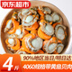 優(yōu)牧冠 冷凍扇貝肉 部分帶黃 可做蒜蓉粉絲扇貝 4斤 大號扇貝肉【高復購】