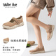 Walker Shop奧卡索休閑鞋女增高平底瑪麗珍鞋單鞋運(yùn)動(dòng)包頭涼鞋女151017淺沙39