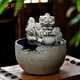 趙氏恒璽 中式創(chuàng)意陶瓷流水?dāng)[件水景玄關(guān)茶桌擺件循環(huán)水貔貅辦公室桌面擺 五福臨門