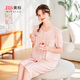美標2025新款純棉睡衣套裝女夏雙層棉紗可外穿甜美花邊涼感全棉家居服 干枯玫瑰 M （160/84A）