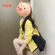 乖甜星感黃色針織毛衣短外套女秋冬季2025新款慵懶風(fēng)外搭開衫短款上衣 黃色毛衣 L 55/60kg