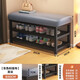 正崇換鞋凳門(mén)口家用可坐可收納鞋架入戶(hù)門(mén)輕奢感長(cháng)條進(jìn)門(mén)穿鞋凳子 【經(jīng)典款】80長(cháng)30寬50高-黑架【灰色科技布】