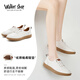 Walker Shop奧卡索復(fù)古小白鞋女鞋春夏時(shí)尚德訓(xùn)鞋女士運(yùn)動(dòng)休閑板鞋女V141001