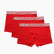 CALVIN KLEIN UNDERWEAR正品CK男士?jì)妊澞鸂査慕瞧浇嵌萄澞猩钔笟饪咕久甓Y盒 莫代爾網(wǎng)格紅+紅+紅 3條 XL 166-210斤