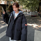 渾小象短款棉服女2025新款冬季外套棉衣棉襖黑色羽絨棉服連帽襖子面包服 oversize面包服帶標黑色短款 S 建議100斤以?xún)? title=