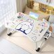 霓峰電腦桌床上桌子可折疊學(xué)生家用臥室卡通免安裝宿舍學(xué)習簡(jiǎn)易小桌板 小號50*30*23-顏色隨機（純色）