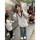 詩蒂淑學(xué)院風(fēng)連帽格子開衫外套女2025春秋拉鏈衛(wèi)衣潮ins休閑百搭上衣 圖片色-加絨 M