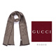GUCCI 古馳 Gucci圍巾 女士雙G印花羊毛圍巾 淺棕色 165904 3G646 9664