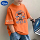 迪士尼（Disney）哪吒長(zhǎng)袖t恤兒童純棉衣服秋季新款中大童男孩子帥氣寬松百搭上衣 拍大一碼】橘色-風(fēng)云2 【重磅棉】 160 建議身高150-160