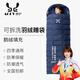 傲驢（AOLV）戶(hù)外羽絨睡袋成人可拆洗加厚防寒保暖鵝絨露營(yíng)冬季零下10度20度30 可拆洗700克藏青色