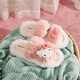 果殼（Gukoo）拖鞋女春秋新款HelloKitty毛絨可愛亞麻底女居家拖鞋 奶白 38-39 