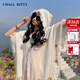 CHALL KITTY披肩女士空調(diào)房外搭波西米亞風(fēng)旅游披肩生日新年禮物送女朋友老婆 米色-高端品牌禮盒裝高檔高級(jí)感