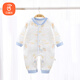 貝瑞加（Babyprints）寶寶連體衣保暖嬰兒衣服冬季夾棉連身衣加厚家居內衣 猴子90
