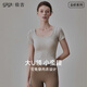 gigt極吉運(yùn)動(dòng)t恤女瑜伽服短袖帶胸墊跑步訓(xùn)練健身服健身衣 杏色 M