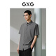 GXG男裝 深卡其簡(jiǎn)約休閑短袖襯衫夏季新品G24X232029 深卡其 M