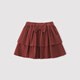 巴厘小豬女童半身裙春秋款甜美可愛(ài)蝴蝶結百褶蛋糕裙寶寶純棉裙子兒童短裙 棗紅 100