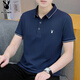 花花公子（PLAYBOY）短袖T恤男夏季男士POLO打底衫男裝潮流衣服寬松休閑翻領(lǐng)半袖