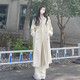 春乏雙面絨毛呢大衣女2025春秋新款美拉德慵懶風(fēng)小個(gè)子毛呢外套女 米白色 XS 建議105斤以下