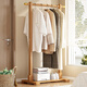 拓爵家用簡(jiǎn)易掛衣架臥室落地非實(shí)木掛衣服架子宿舍出租屋用新款衣帽架 【升級款】原木色長(cháng)60cm 無(wú)規格