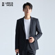 利郎青年商務(wù)男裝【雙彈西服】西服套裝男職場(chǎng)通勤商務(wù)正裝西裝二件套 黑色 175A