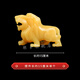 躬玉天然米黃玉獅子手工動物面擺件玉石瑞獸現(xiàn)代家居擺放送禮工藝品 擺件長約15厘米單個
