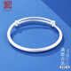 老銀匠s999足銀手鐲古法啞光銀手鐲女素圈推拉送女友簡(jiǎn)約磨砂銀鐲子女士