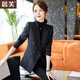 晨芙條紋職業(yè)西裝套裝女氣質(zhì)商務(wù)正裝美容珠寶酒店前臺接待工裝工作服 895黑條外套+西褲 M 建議90-102斤
