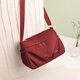 東選新品女神節單肩斜挎女包中老年韓版媽媽簡(jiǎn)約女士百搭尼龍布包 紅色