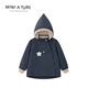 MINI A TURE COPENHAGEN丹麥童裝25春新品中小男女童精靈帽防水外套夾克風(fēng)衣 5820 暗影藍（絨里） 98 cm(100/52)