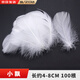 Aseblarm羽毛白色手工diy羽毛裝飾天然彩色羽毛擺件填充裝飾材料拍照道具 小飄長(cháng)約4-8cm 100根