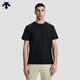 DESCENTE迪桑特DUALIS系列都市通勤男士TOUGH短袖針織衫T恤 IB-墨黑色 M (170/92A)