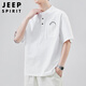 JEEP SPIRIT吉普短袖T恤男士夏季寬松純棉半袖高端體恤涼感上衣服polo衫