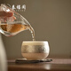 泰禧閣冰種羊脂玉百福鎏銀茶杯送禮陶瓷主人杯單杯品茗杯茶壺 鎏銀百福-羅漢杯 200mL以下