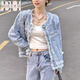半繪輕奢小香風牛仔外套女秋季氣質(zhì)時尚減齡做舊潮流設(shè)計感小眾OL外搭 小香風外套【廠家現(xiàn)貨直銷】 S 建議85100斤