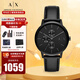 阿瑪尼（ARMANI EXCHANGE）阿瑪尼手表男士 經(jīng)典黑武士時(shí)尚休閑腕表 生日情人節(jié)禮物送男友 低調(diào)黑武士AX2719