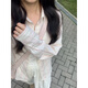 JRET復(fù)古條紋多巴胺長袖襯衫女裝早春2025新款寬松慵懶風(fēng)襯衣外套上衣 粉色條紋 L
