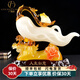廣贊萊人生如意擺件家居客廳酒柜玄關(guān)裝飾工藝品擺設(shè)喬遷新居結(jié)婚禮品 人生如意(金蟾白玉款)