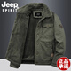 JEEP SPIRIT吉普羊羔絨棉衣男士秋冬季加絨加厚棉服休閑工裝夾克外套保暖棉襖 1512軍綠色 加絨款 2XL （建議145-160斤） 官方正品