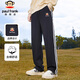 大嘴猴（paul frank）休閑褲男款夏季長(zhǎng)褲子男士直筒寬松大碼運(yùn)動(dòng)衛(wèi)褲男褲 黑色 XL
