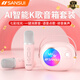 山水（SANSUI）V9話(huà)筒音響一體麥克風(fēng)全民K歌寶無(wú)線(xiàn)藍牙兒童卡通家用卡拉OK戶(hù)外家庭ktv套裝 櫻花粉【雙話(huà)筒】