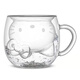 鯨美多Hellokitty水杯凱蒂貓玻璃杯咖啡杯50周年限定款3d卡通造型 KT貓咪杯
