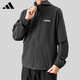 阿迪達(dá)斯 （adidas）春夏季薄外套運(yùn)動(dòng)服梭織連帽拉鏈上衣JN8451 黑色  XL 