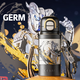 格沵（germ）奧特曼兒童保溫杯男學(xué)生防漏316水壺高顏值雙飲水杯趣享吸管杯子 極夜黑【周年限定杯套款】 500ml