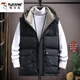 啄木鳥(niǎo)棉馬甲男士背心秋冬季2025新款保暖連帽外穿坎肩外套男 黑色 XL